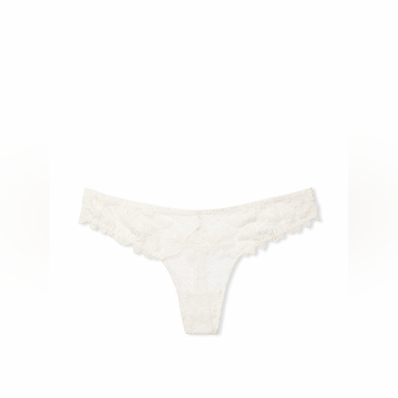Victoria's Secret Floral Embroidered Thong  Large *NEW* - Picture 4 of 7